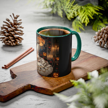 🌙🎃 The Moonlit Pumpkin Parlor Colorful Mug – Elegant Halloween Charm