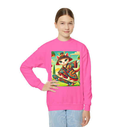 Dragon Dance on Wheels Youth Crewneck Sweatshirt – Energy, Style & Fearless Creativity