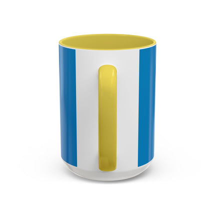 The Lady And The Moonlit Peak Colorful Mugs – Art Deco Alpine Garden Elegance