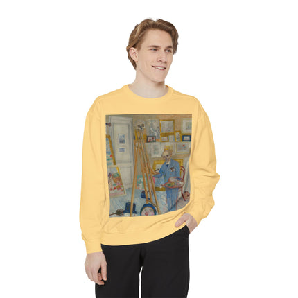 The Skeleton Painter by James Ensor Garment-Dyed Sweatshirt