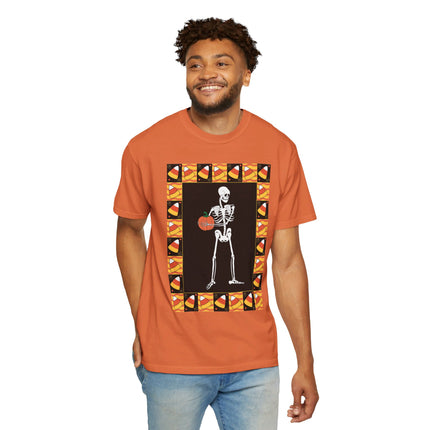 Candy Corn Skeleton Unisex Garment-Dyed T-shirt