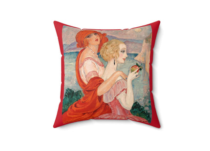 Sur la Route d'Anacapri by Gerda Wegener Spun Polyester Square Pillow