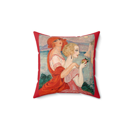 Sur la Route d'Anacapri by Gerda Wegener Spun Polyester Square Pillow