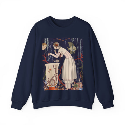L'Etourdissant Petit Poisson (The Dazzling Little Fish) by George Barbier Heavy Blend™ Crewneck Sweatshirt