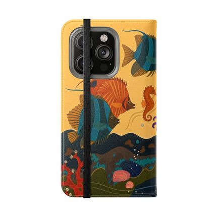 🐚🌊 The Lady Of The Enchanted Pearl Flip Case – Art Deco Undersea Fantasy