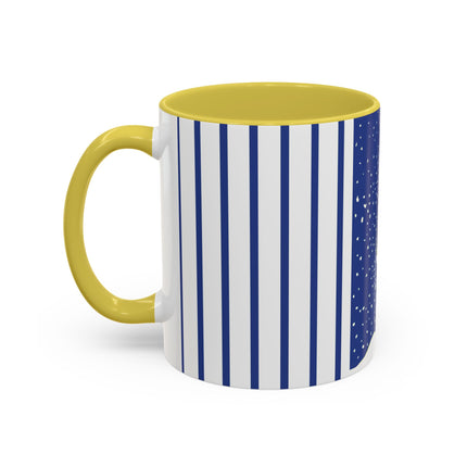 Snowman in Falling Snow Colorful Mugs (11oz, 15oz)