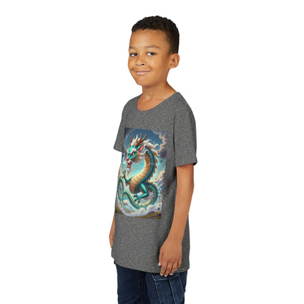 Tibetan Dragon in Battle Youth Short Sleeve Tee
