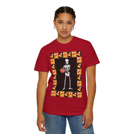 Candy Corn Skeleton Unisex Garment-Dyed T-shirt