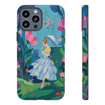🌸☂️ A Stroll Through The Enchanted Forest Phone Case – Art Deco Floral Fantasy