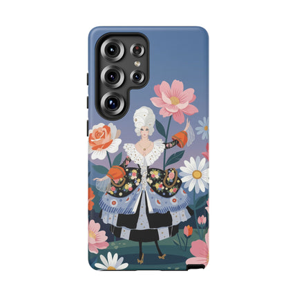 🌸🎀 The Grand Floral Promenade Phone Case – Art Deco Fashion Fantasy
