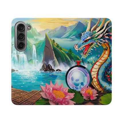 🐉💎 Wisdom's Guardian Flip Case – Dragon's Embrace & Eternal Wisdom