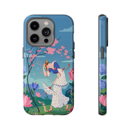 🌸☂️ The Lady Of The Falling Blossoms Phone Case – Art Deco Garden Whimsy