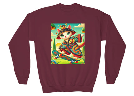 Dragon Dance on Wheels Youth Crewneck Sweatshirt