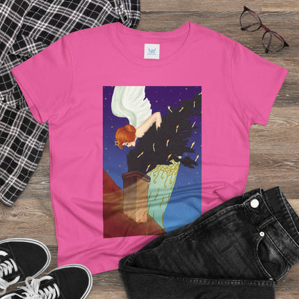 The Christmas Angel Women's Midweight Cotton Tee