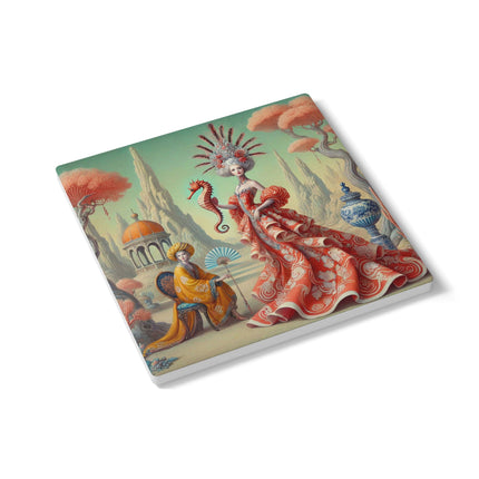The Seahorse Court Ceramic Coaster