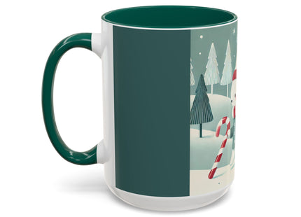 Candy Cane Timekeeper Bunny Colorful Mugs (11oz, 15oz)