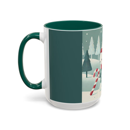 Candy Cane Timekeeper Bunny Colorful Mugs (11oz, 15oz)