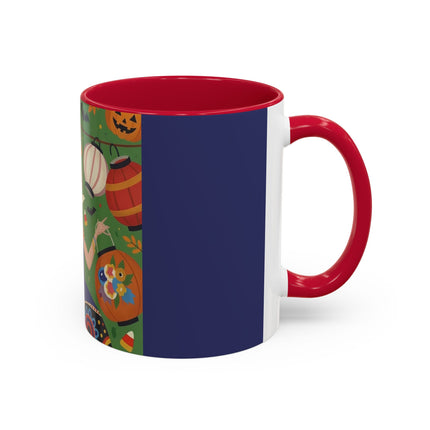 🏮🎃 The Lady Of Halloween Lanterns Colorful Mug – Colorful Art Deco Halloween Charm