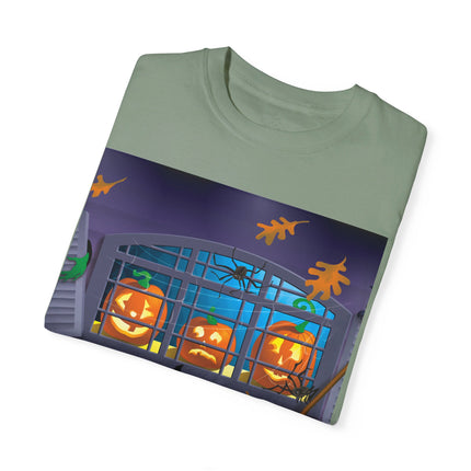 Whimsical Halloween Mischief Unisex Garment-Dyed T-shirt
