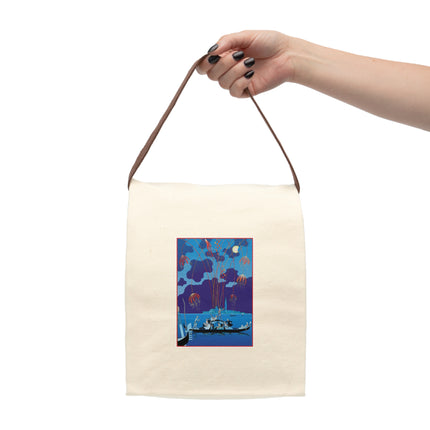 Fireworks in Venice by George Barbier Canvas Lunch Bag With Strap