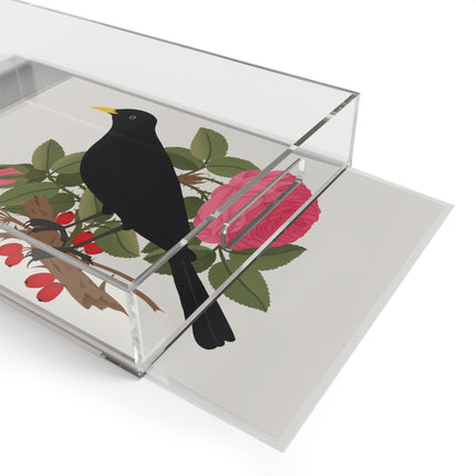 Blackbird & Rose Acrylic Serving Tray