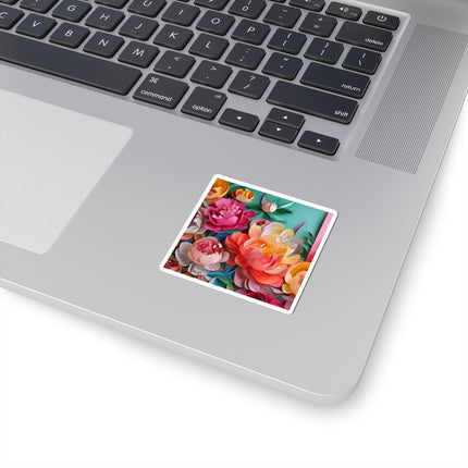 Peonies in Full Bloom Kiss-Cut Stickers (4 Sizes)