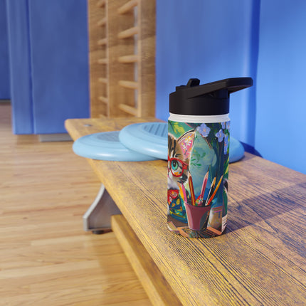 Kitten Scholars Stainless Steel Water Bottle