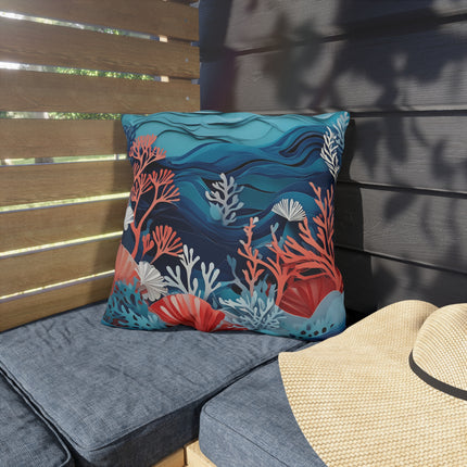 Enchanting Underwater Scene Outdoor Pillows