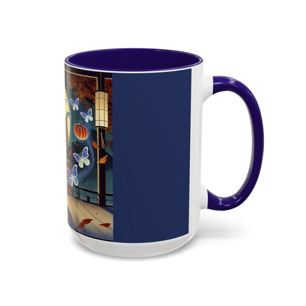 Court Magician with Ghost Butterflies Colorful Mugs (11oz, 15oz)