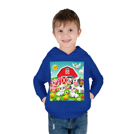 Happy Barnyard Morning Toddler Pullover Fleece Hoodie