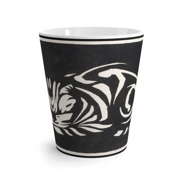 December (Cat Lying) by Anna Julia de Graag Latte Mug