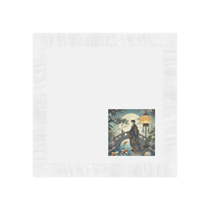 Moonlit Bridge Gentleman White Coined Napkins – Imperial Serenity & Moonlit Harmony