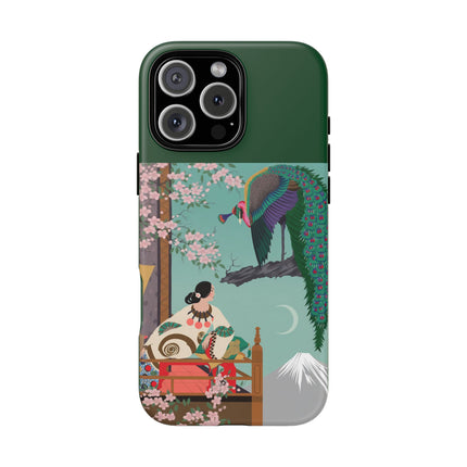 Peacock Garden Phone Case – Japanese Elegance & Timeless Beauty