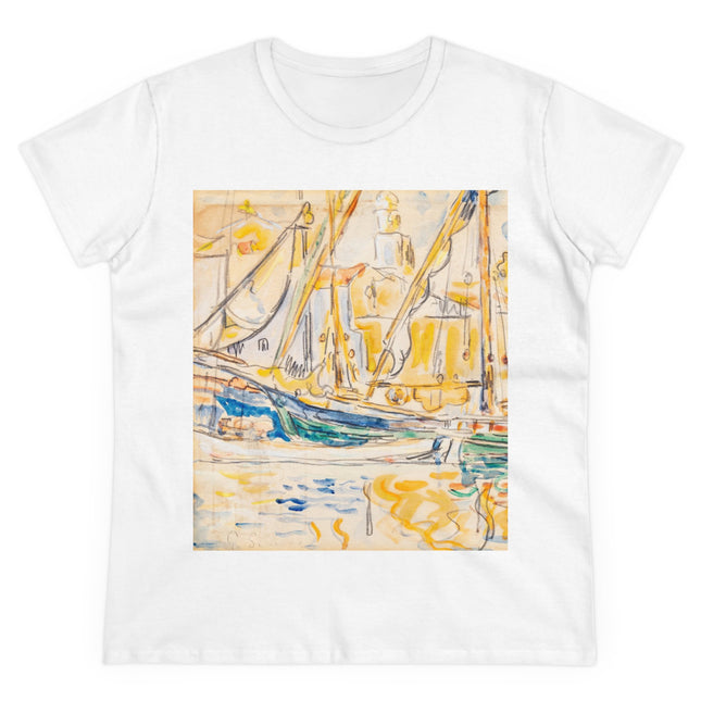 Saint-Tropez by Paul Signac Women's Midweight Cotton Tee