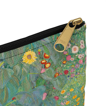 Farm Garden with Sunflowers Accessory Pouch – Gustav Klimt Floral Art Bag