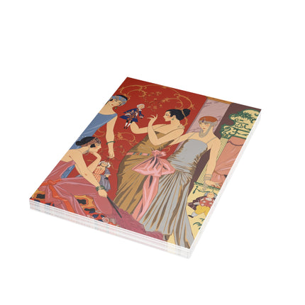 🎭🌹 Les Marionnettes Postcards With Envelopes – George Barbier Art Deco Fashion Elegance