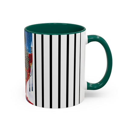 Elegant Winter Woman in Sleigh Colorful Mugs (11oz, 15oz)