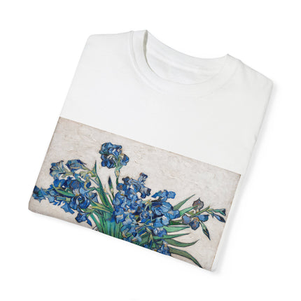 Irises by Vincent Van Gogh Unisex Garment-Dyed T-shirt