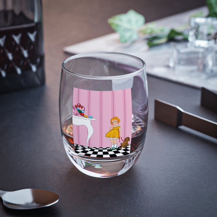 Easter Joy in Deco Hues Whiskey Glass