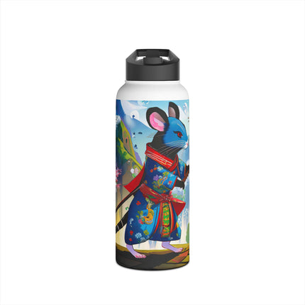 Cyber Samurai Rat Stainless Steel Water Bottle