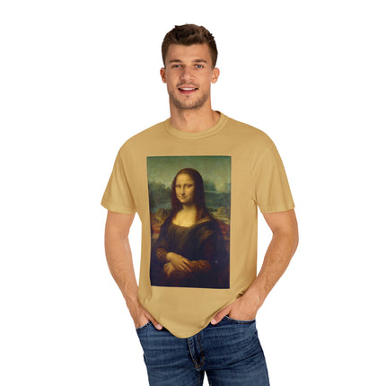 Mona Lisa by Leonardo da Vinci Unisex Garment-Dyed T-shirt
