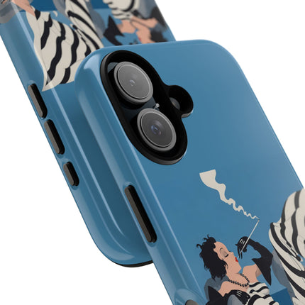 Art Deco Smoker Phone Case – Glamorous Lounging & Timeless Allure