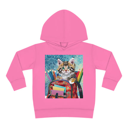 Whiskered Wanderings Toddler Pullover Fleece Hoodie