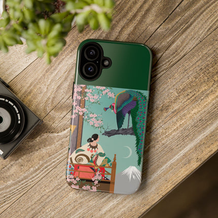 Peacock Garden Phone Case – Japanese Elegance & Timeless Beauty