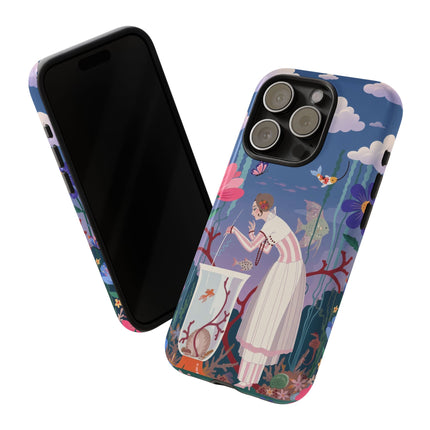 🐠🌸 The Enchanted Aquarium Garden Phone Case – Art Deco Underwater Fantasy