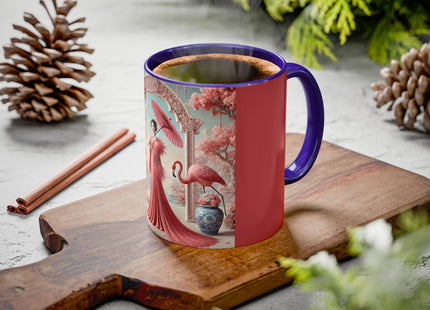 Petals, Porcelain, and Flamingos Colorful Mugs (11oz, 15oz)