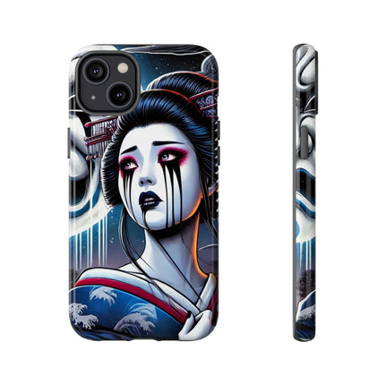 Geisha’s Black Ink Tears Phone Cases
