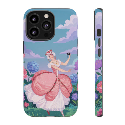 🎭🌸 The Lady Of The Secret Masquerade Phone Case – Art Deco Garden Fantasy