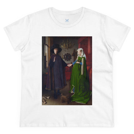 Arnolfini Portrait by Jan Van Eyck Women's Midweight Cotton Tee