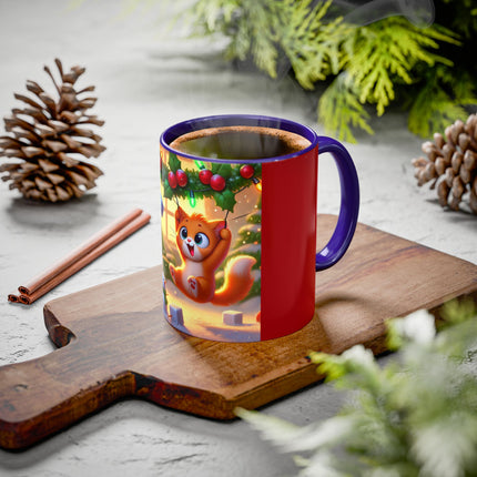 Naughty or Nice Kitten Christmas Colorful Mugs (11oz, 15oz)